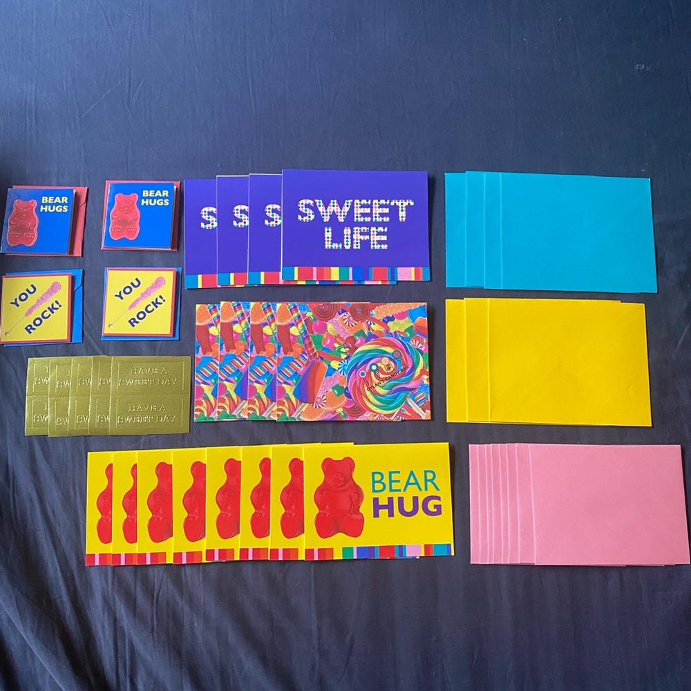 Set of 20 Candies Birthday Cards & Envelopes